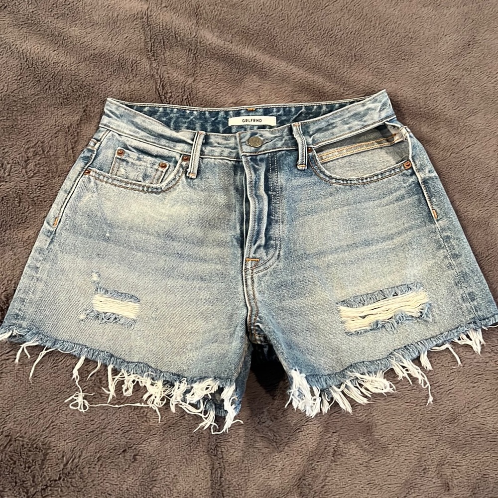 Grlfrnd Helena high rise denim shorts